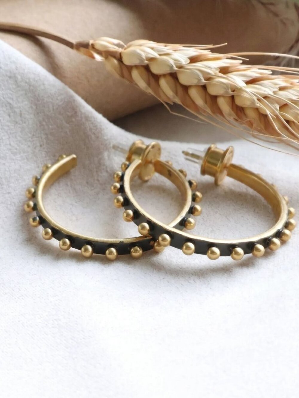 NEW Julie Vos SoHo Hoop Earrings Gold Mixed Metal